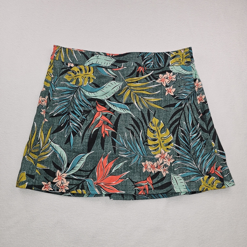 Rip Skirt Tropical Print Women's Skirt Size M